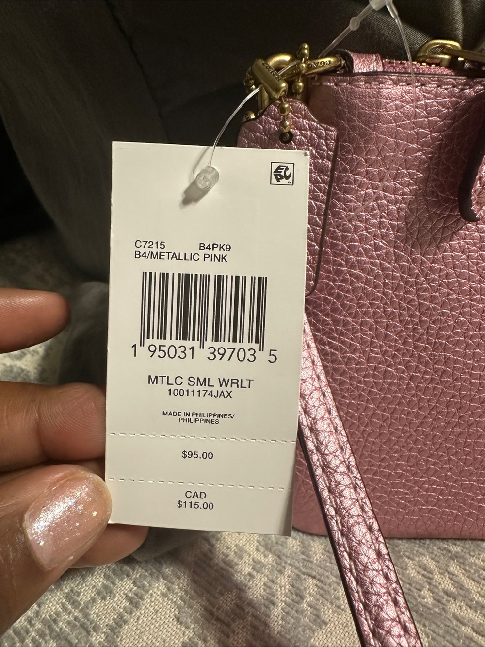 COACH METALLIC Small Wristlet - Picture 5 of 5